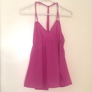 Rip Curl Magenta T-strap tank top